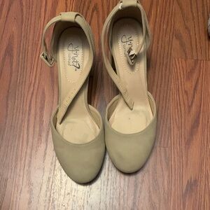 Women's Tan Ankle Strap Heels